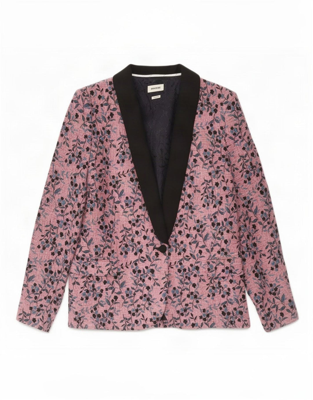 ZADIG & VOLTAIRE Chaqueta Blazer para Mujer EU 40 Diseñador Floral Rosa Mediano