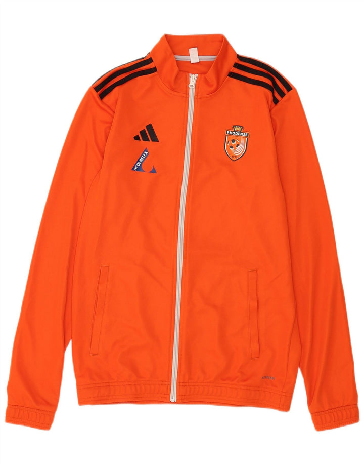 Adidas Mens Graphic Chándal Top Chaqueta Pequeña Naranja Poliéster