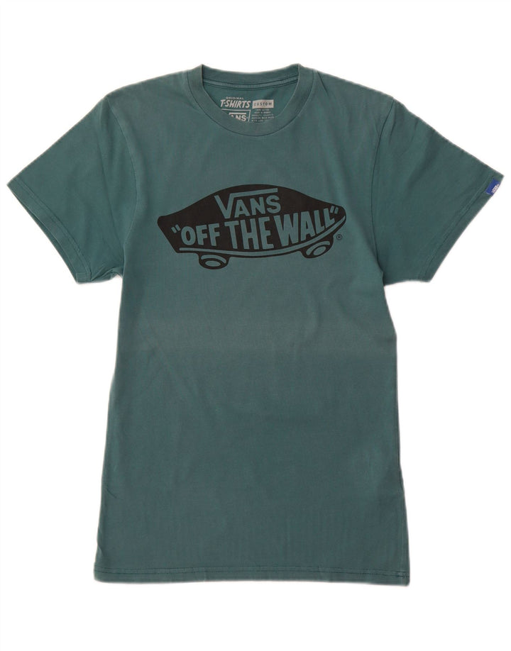 VANS Camiseta gráfica de ajuste personalizado para hombre Top XS Algodón verde