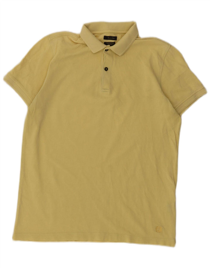 Polo Massimo Dutti Hombre Algodón Amarillo Medio