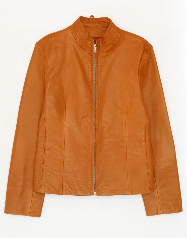 Chaqueta de cuero vintage para mujer Reino Unido 14 Beige medio