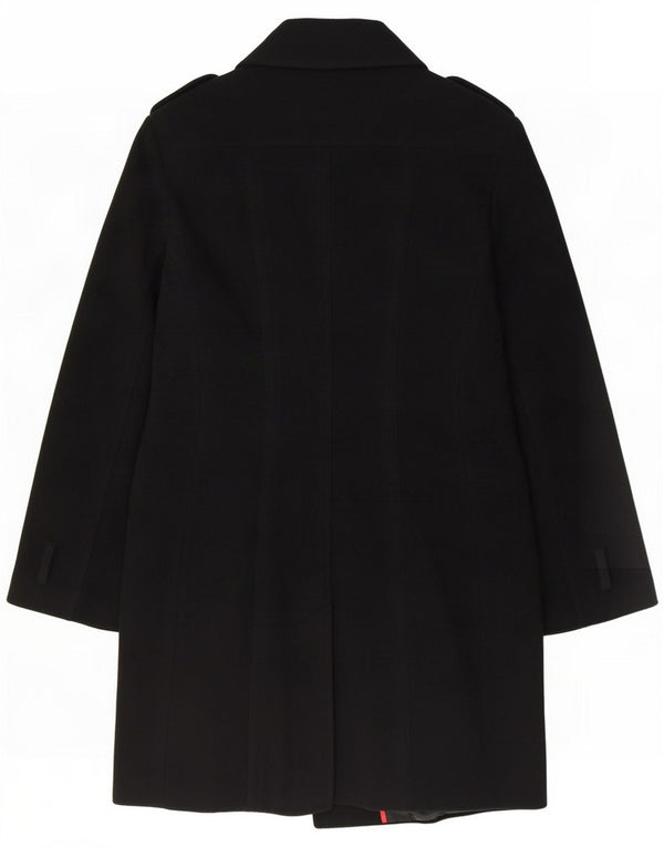 Abrigo militar para mujer Tommy Hilfiger US 12 Large Black Wool