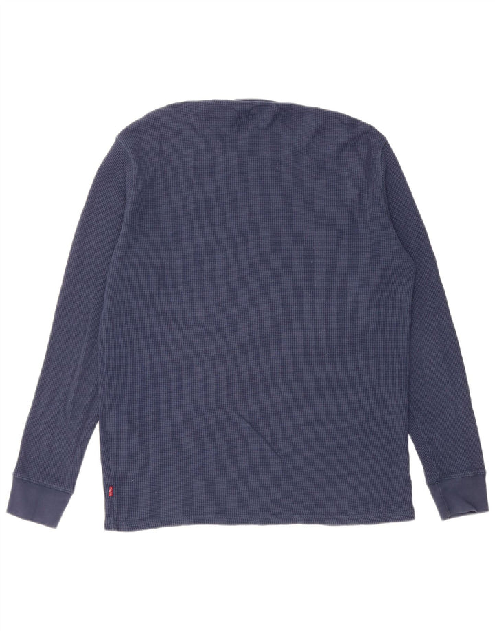 Levi's Hombre Top Manga Larga Pequeño Algodón Azul Marino
