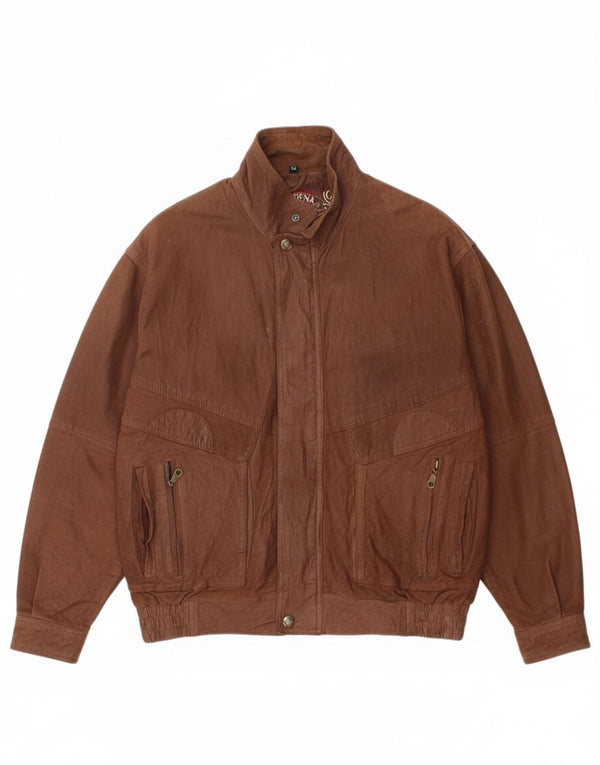 Morena Cazadora Bomber De Ante Hombre IT 52 XL Cuero Marrón