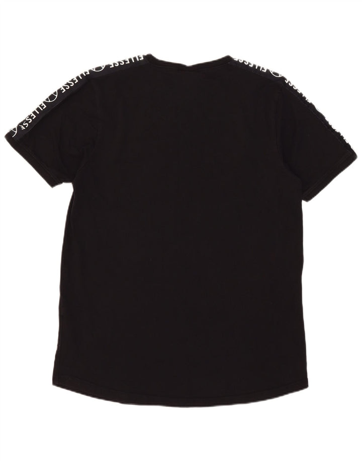 Ellesse - Camiseta gráfica para hombre, talla grande, color negro