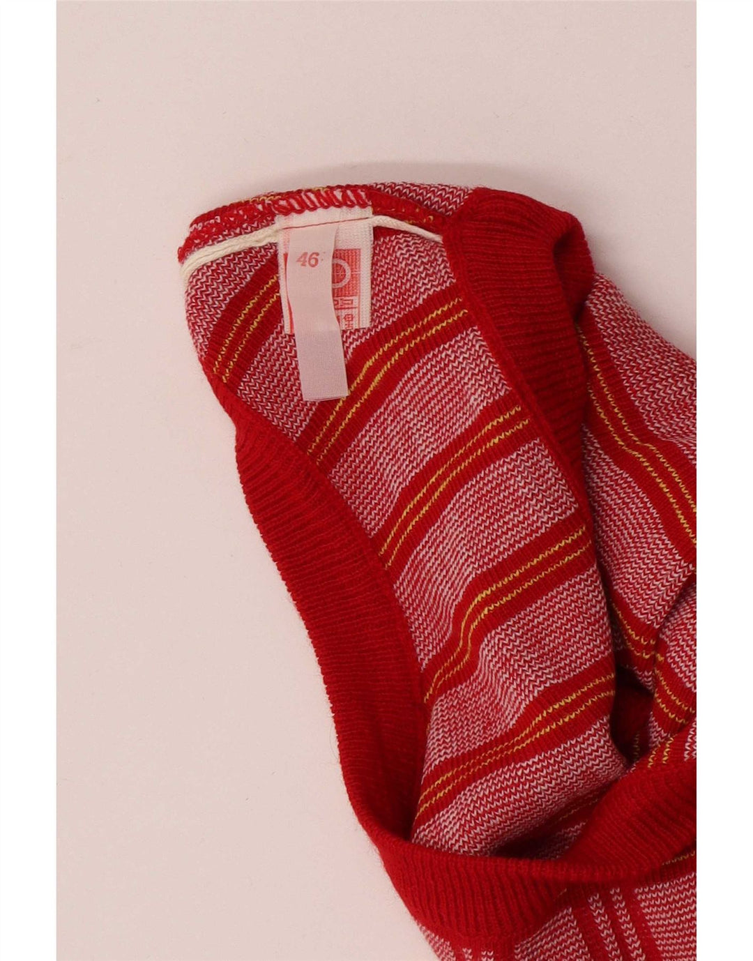 Vintage mujer chaleco camiseta sin mangas IT 46 cheque rojo grande