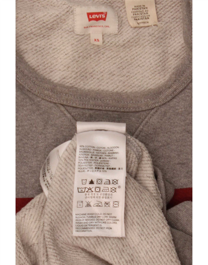 Levi's Hombre Sudadera Gráfica Jumper XS Algodón Gris