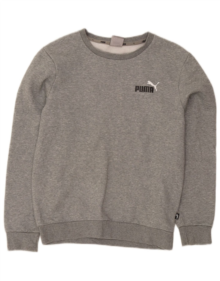 Puma - Sudadera extragrande para mujer, talla 6, XS, algodón moteado gris