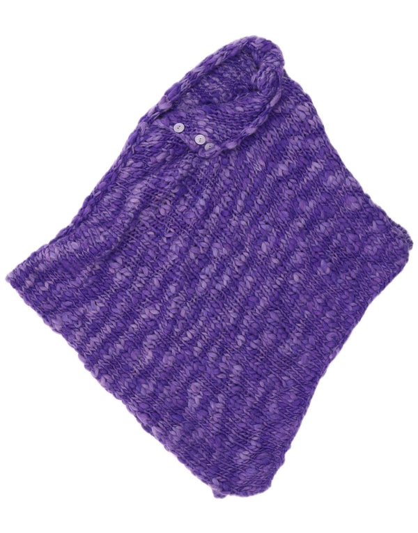 Vintage mujer Poncho Jumper un tamaño púrpura moteado