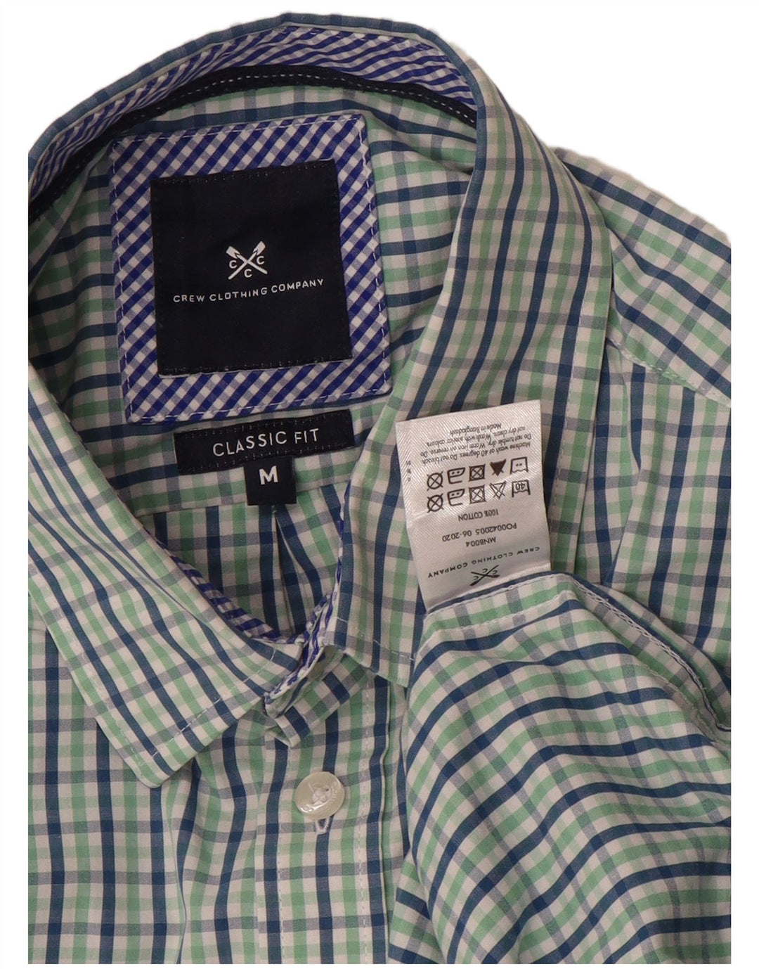 Crew Clothing Camisa de corte clásico para hombre Algodón a cuadros verde medio