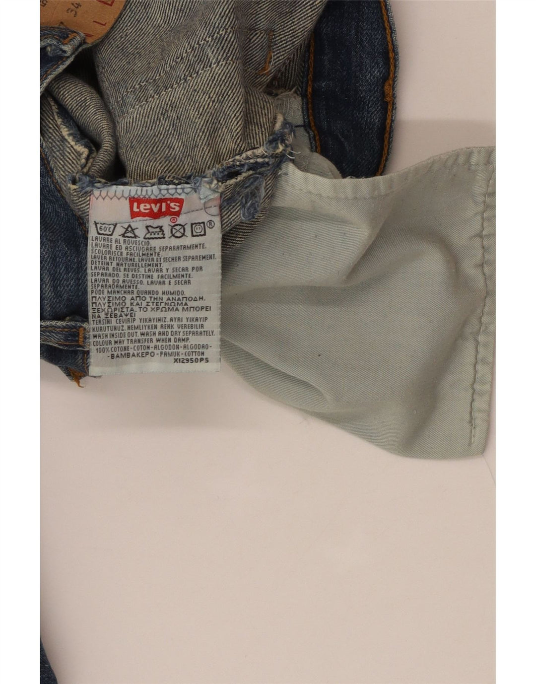 LEVI'S Vaqueros Rectos 501 Mujer W37 L34 Algodón Azul