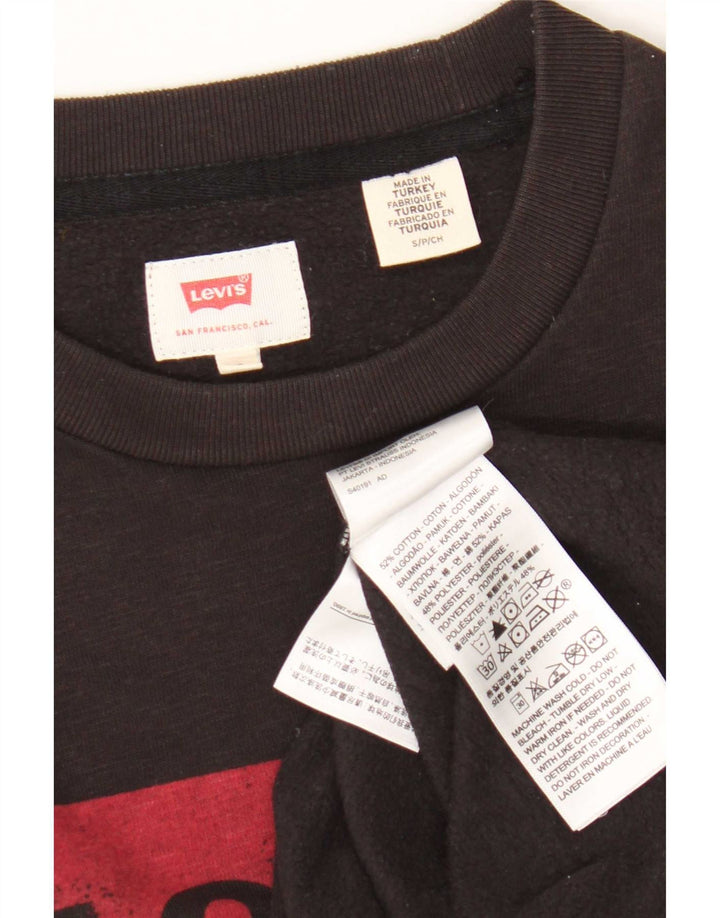 Levi's Hombre Sudadera Gráfica Jersey Pequeño Algodón Marrón
