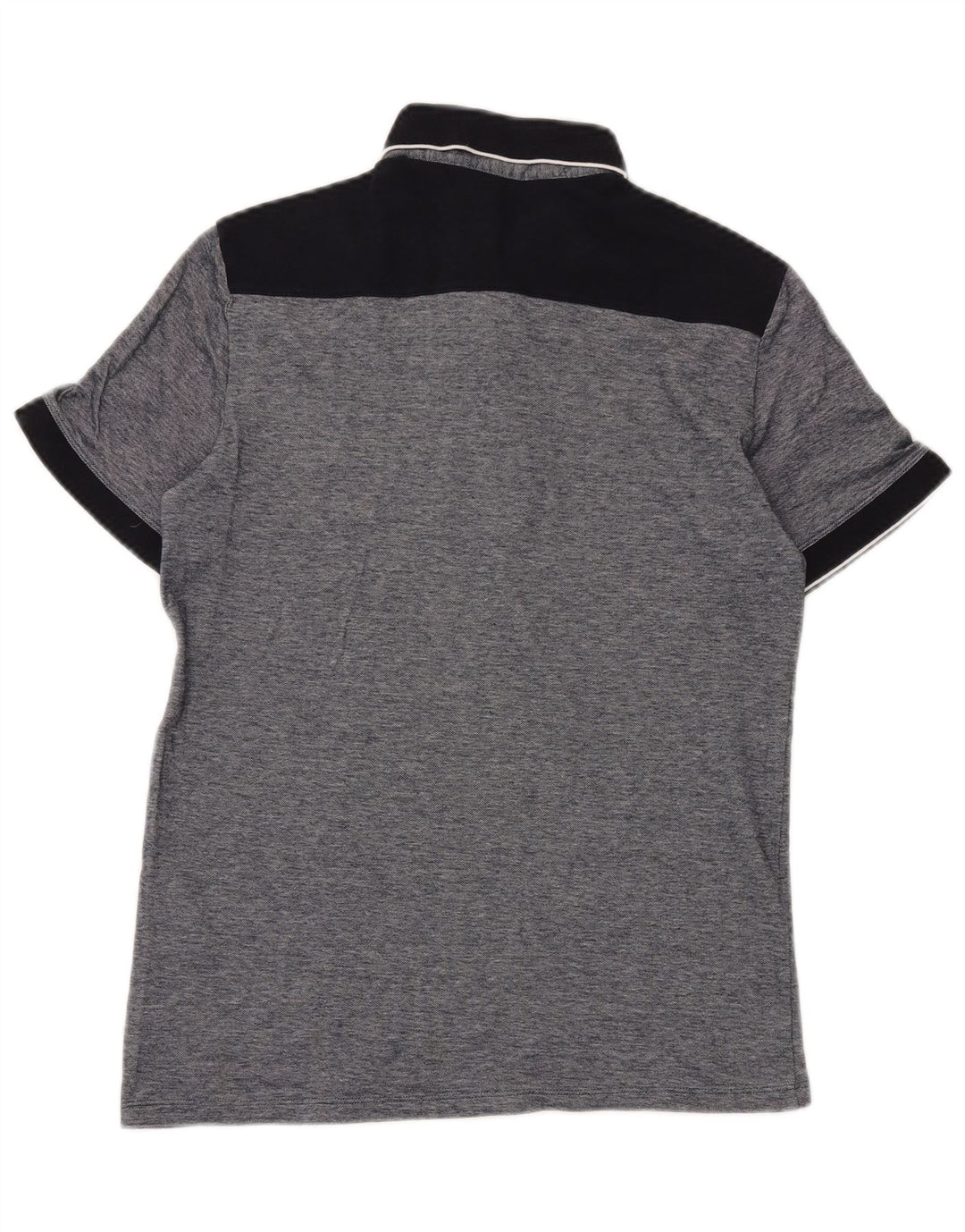 ARMANI EXCHANGE Polo para hombre pequeño gris color block algodón