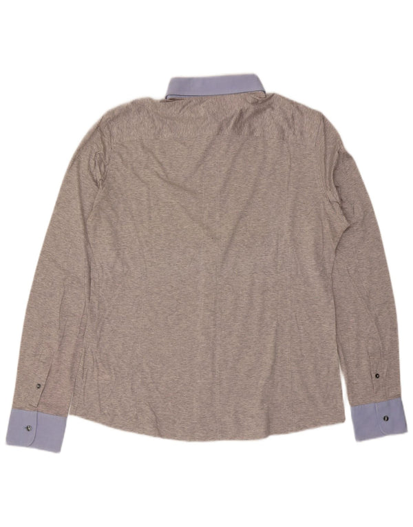 Dolce & Gabbana Camisa para hombre Talla 44 17 1/2 XL Algodón color block gris