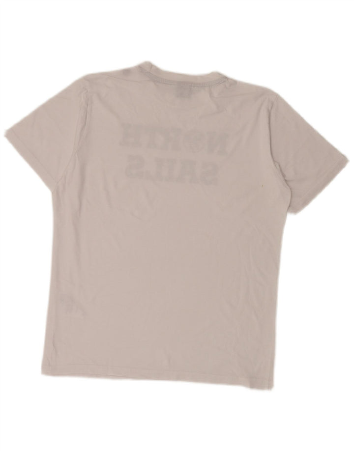 North Sails - Camiseta gráfica para hombre, talla pequeña, algodón blanco