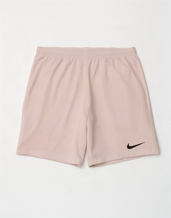 Nike Pantalones cortos deportivos Dri Fit Slim para hombre, poliéster blanco grande