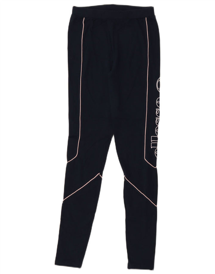 Ellesse Leggings gráficos para mujer UK 8 Small Azul marino Algodón