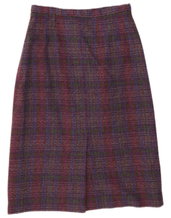 Pitlochry Falda midi para mujer UK 14 Medium W30 Lana a cuadros multicolor