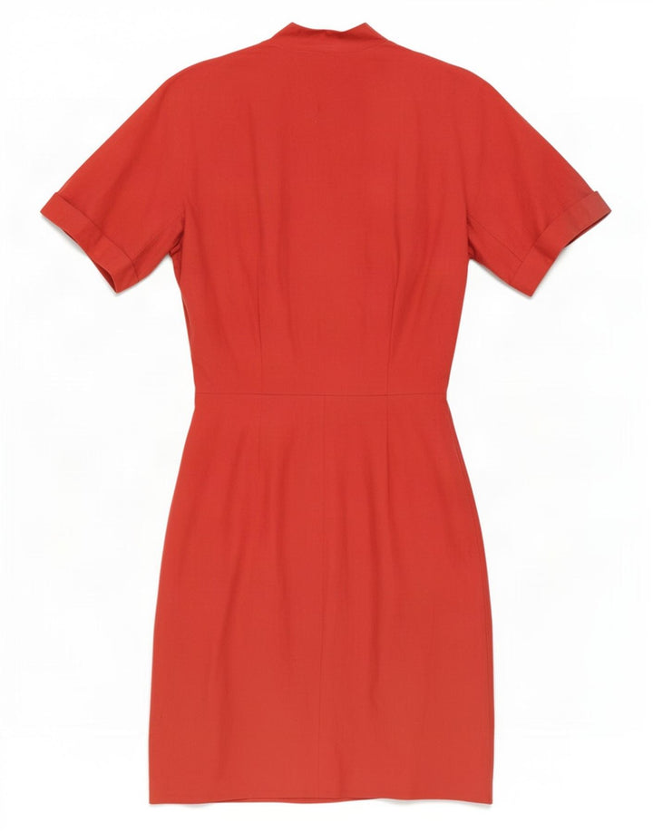 Max Mara Vestido cruzado para mujer Reino Unido 40 Mediano Lino rojo