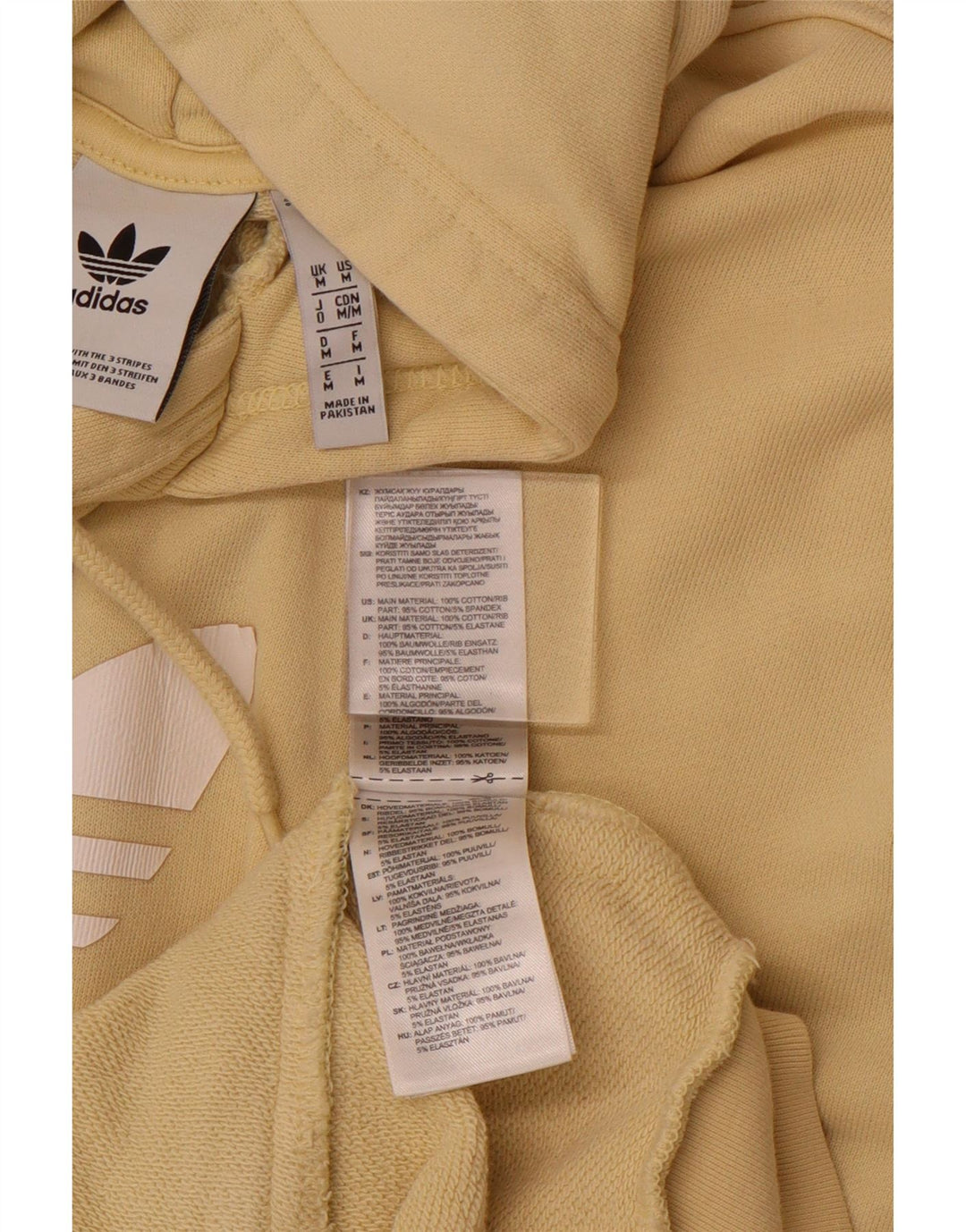 ADIDAS Jersey con capucha gráfica para hombre Algodón amarillo medio