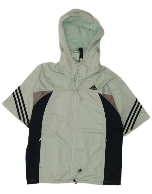Adidas - Chaqueta de chándal con capucha para hombre, talla 40/42, color turquesa mediano