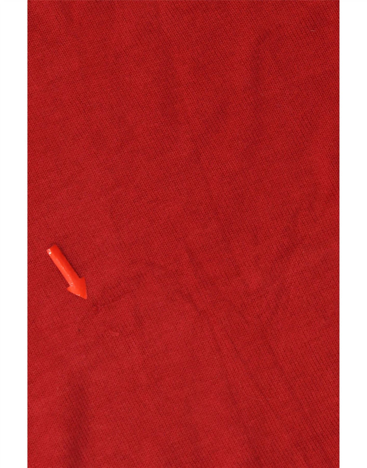 Zara Hombre Jersey Cuello Redondo Jersey Grande Algodón Rojo