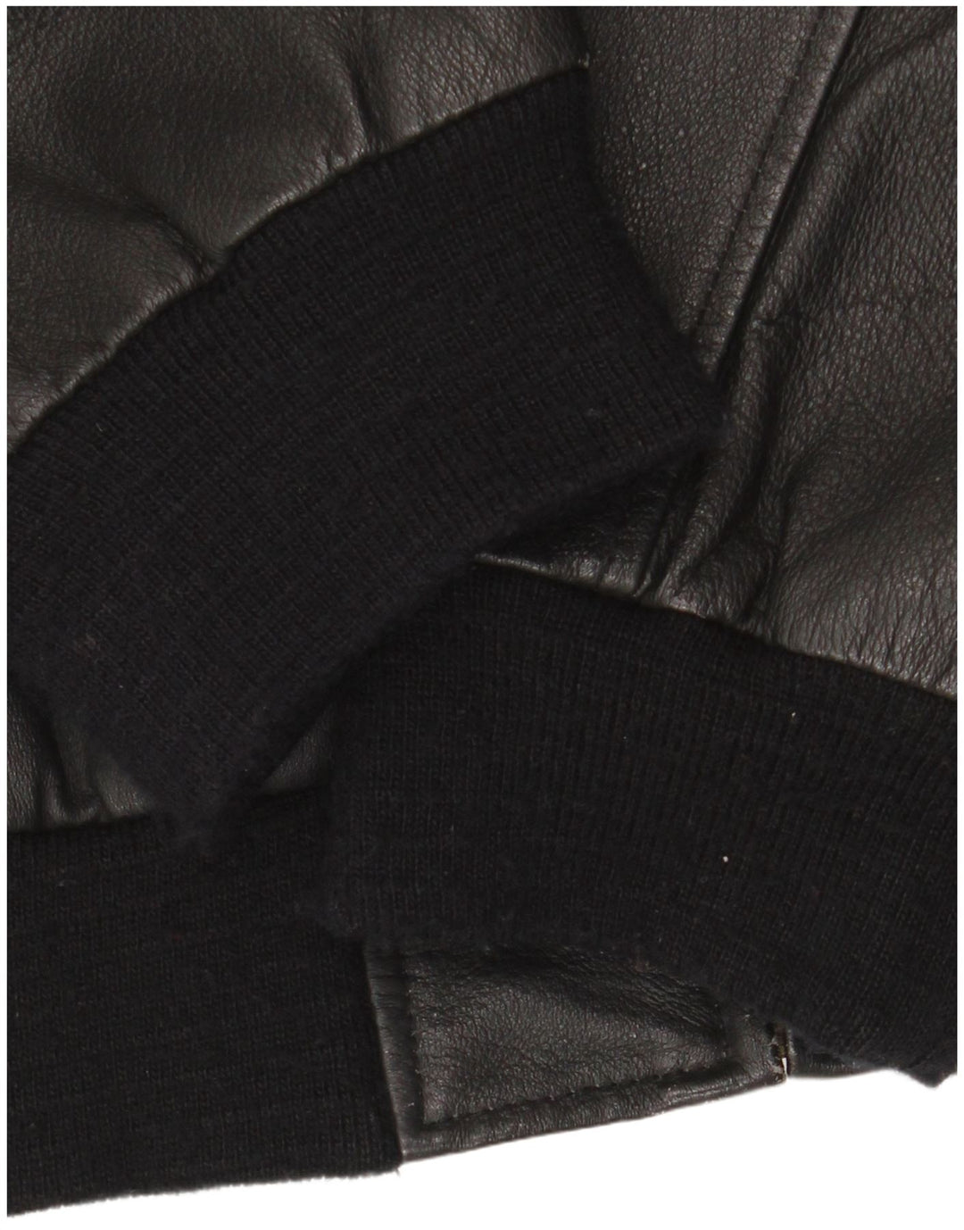 Henry Morell Chaqueta de cuero bomber para hombre EU 48 Cuero negro mediano