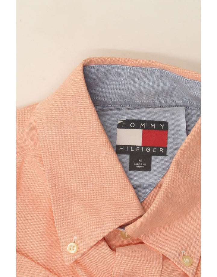 Camisa Tommy Hilfiger Hombre de Manga Corta Naranja Medio