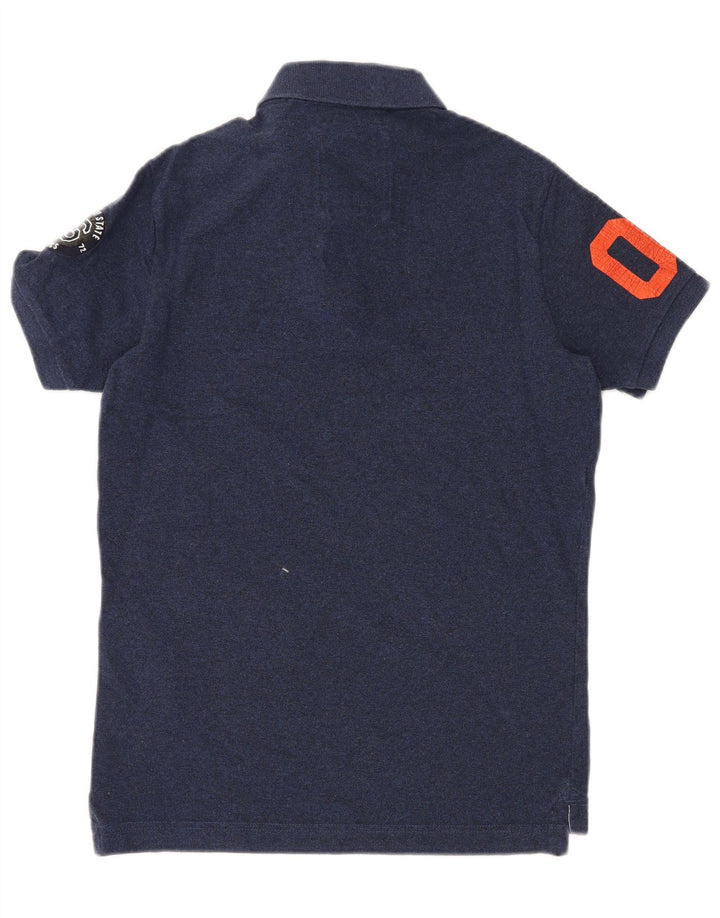 Superdry Polo Gráfico De Algodón Azul Marino Medio Para Hombre