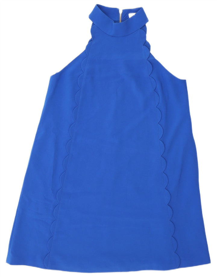 Ted Baker Vestido halter regular para mujer Talla 4 Poliéster azul grande