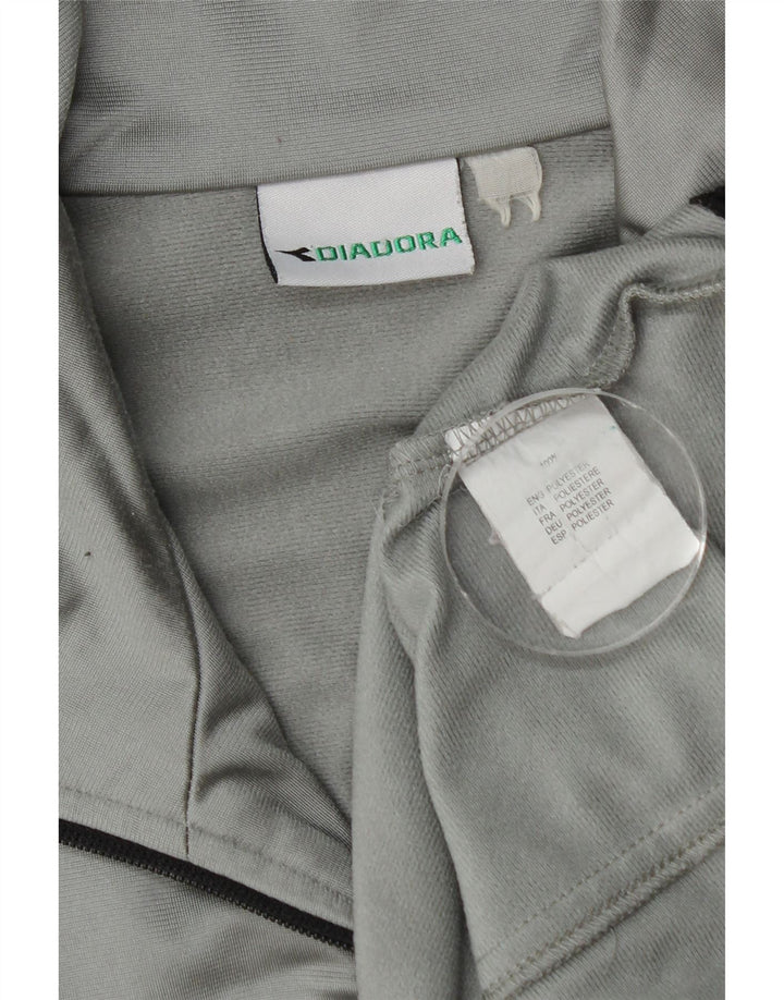 Diadora Hombre Chándal Top Jacket Large Gris Colorblock Poliéster