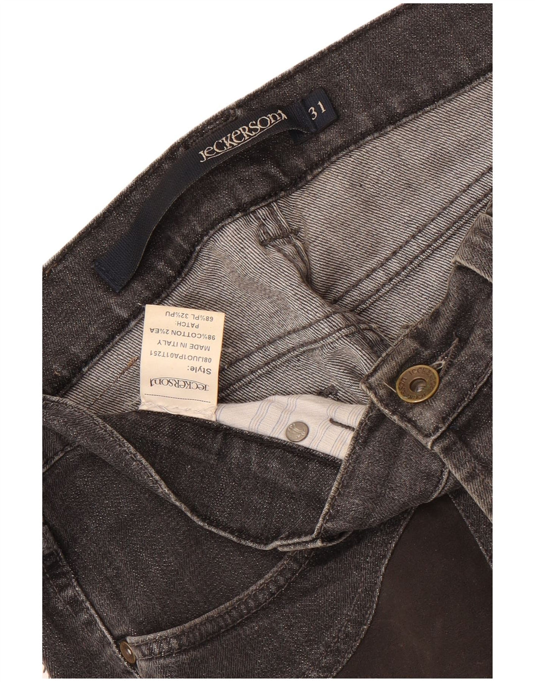 Jeckerson Vaqueros ajustados para hombre W31 L32 Algodón gris