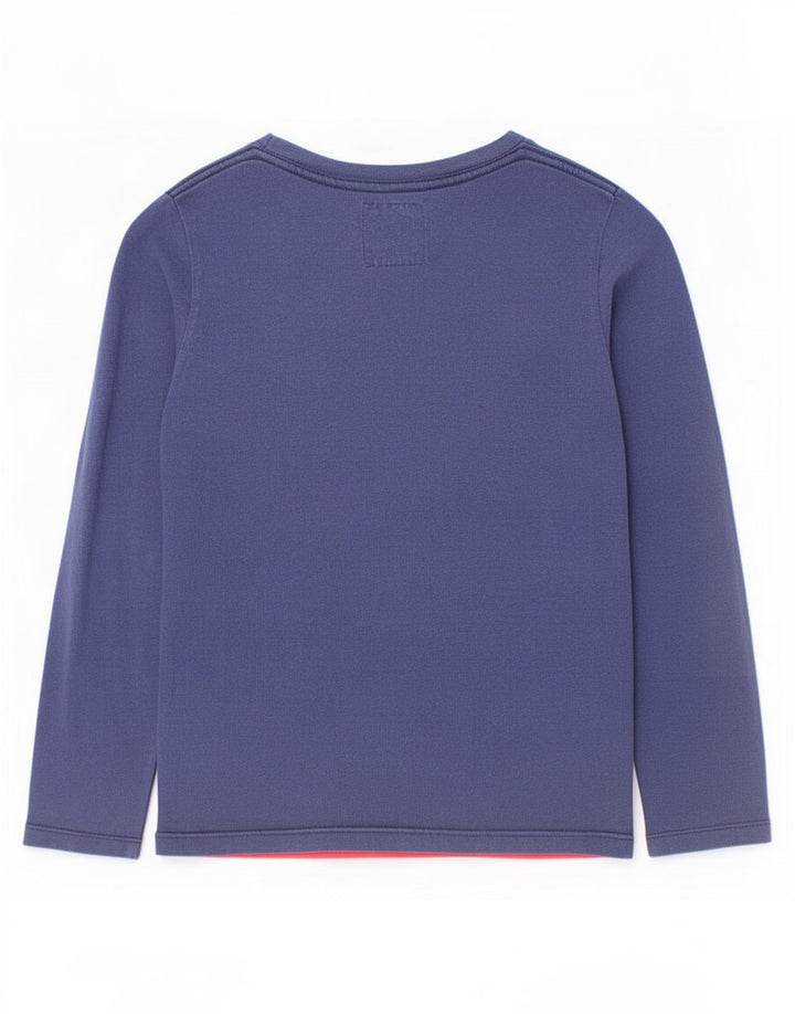 Levi's Boys Graphic Top manga larga 9-10 años Azul marino Colorblock