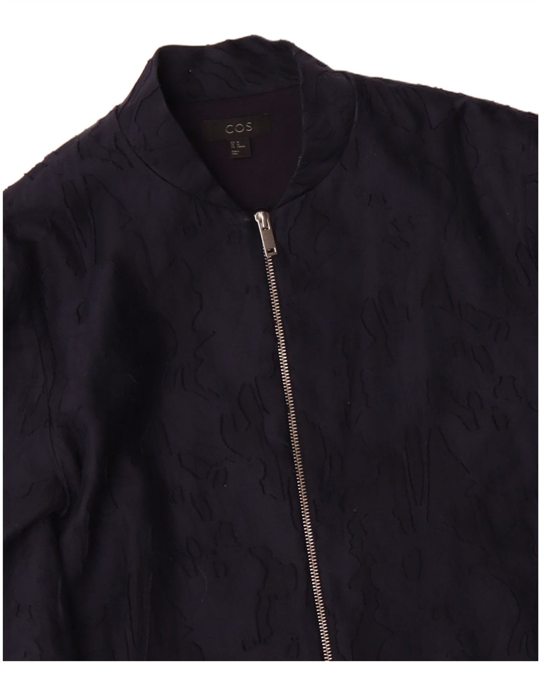 Abrigo para mujer COS EU 40 Algodón de camuflaje azul marino mediano