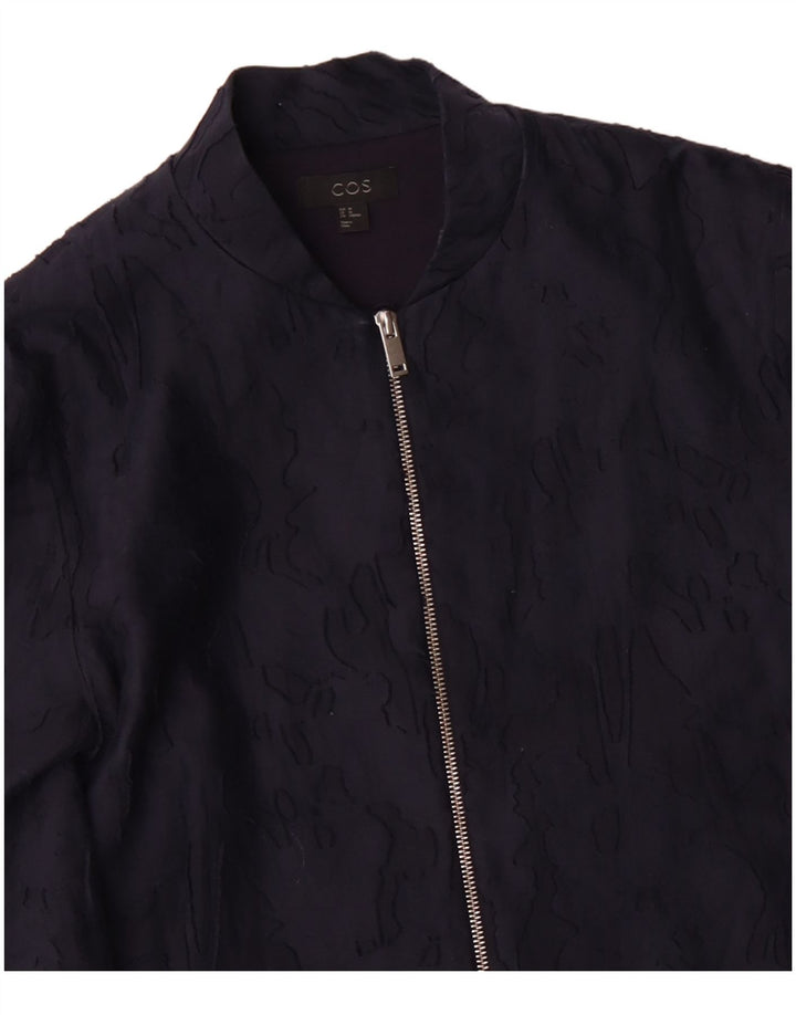 Abrigo para mujer COS EU 40 Algodón de camuflaje azul marino mediano