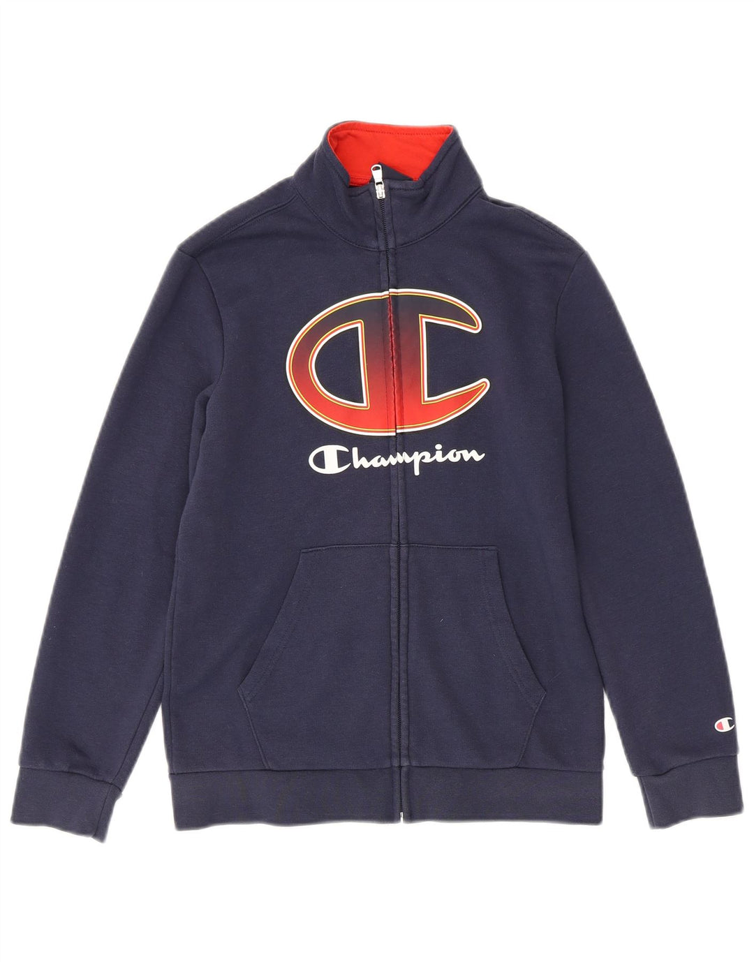 CHAMPION Chaqueta superior de chándal con gráfico para niños 11-12 años Grande Azul marino