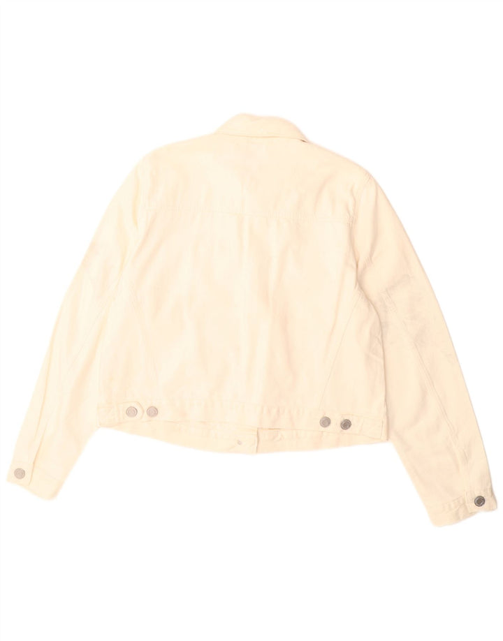 Marks & Spencer Chaqueta vaquera corta para mujer Reino Unido 46 Grande Algodón blanco roto