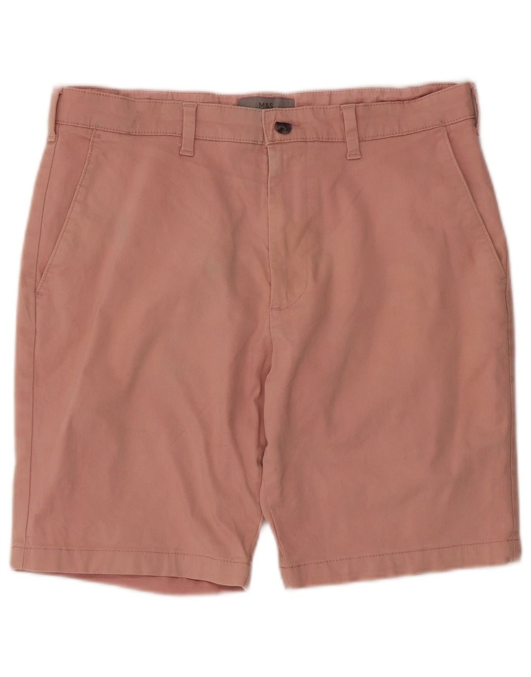 Marks & Spencer Pantalones cortos chinos para hombre W32 Algodón rosa medio