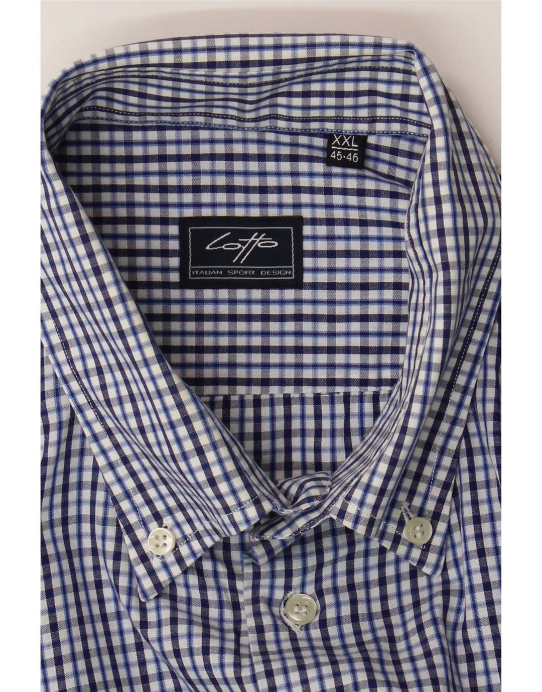 Camisa Lotto Hombre Talla 45/46 2XL Azul Vichy