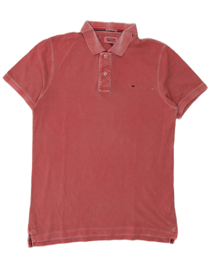 Polo Tommy Hilfiger para hombre de algodón rojo grande