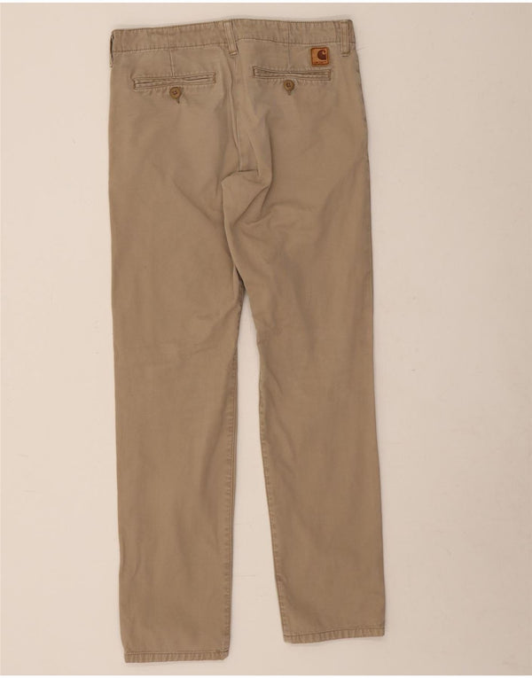 Carhartt Mens Slim Chino Pantalones W31 L32 Algodón Beige