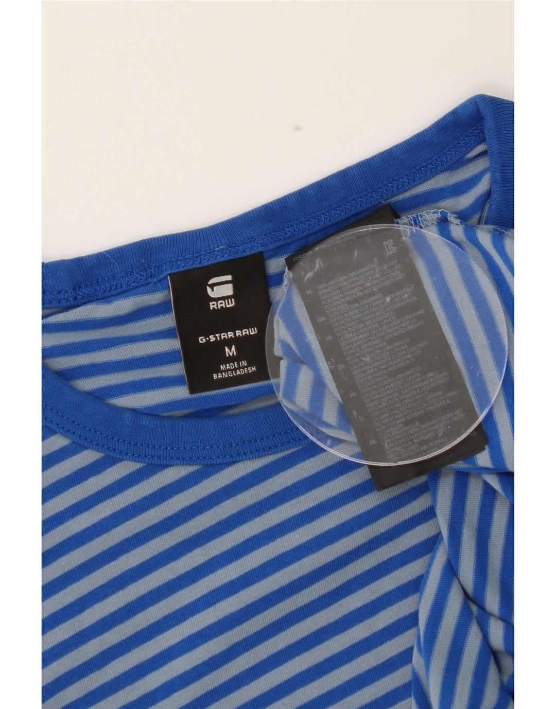 Camiseta G-Star Mujer Top Medium Blue Pinstripe Cotton