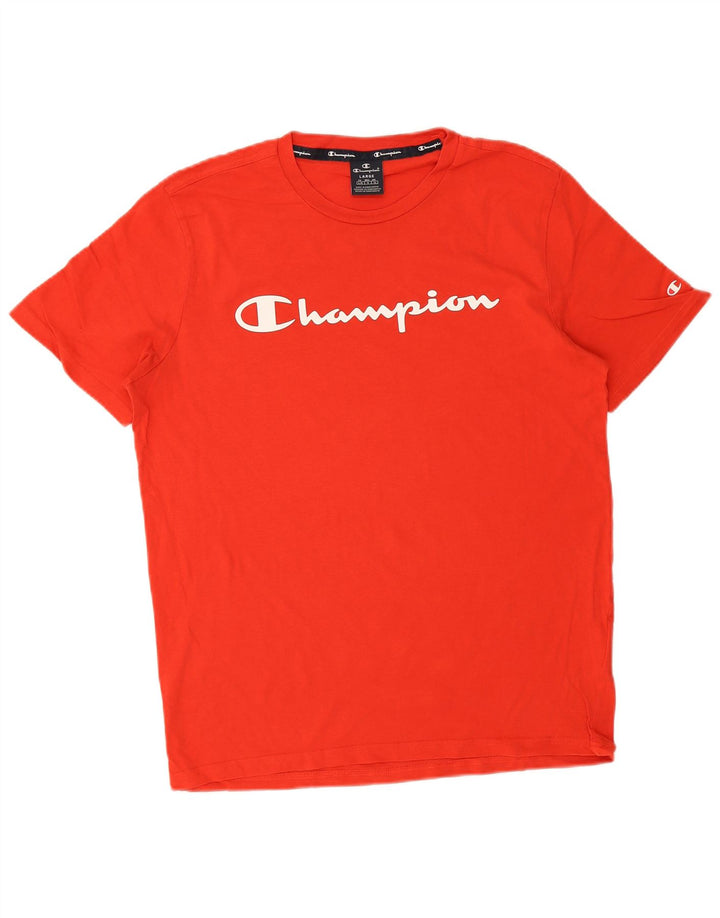 Champion Camiseta Gráfica Para Hombre Top Grande De Algodón Rojo