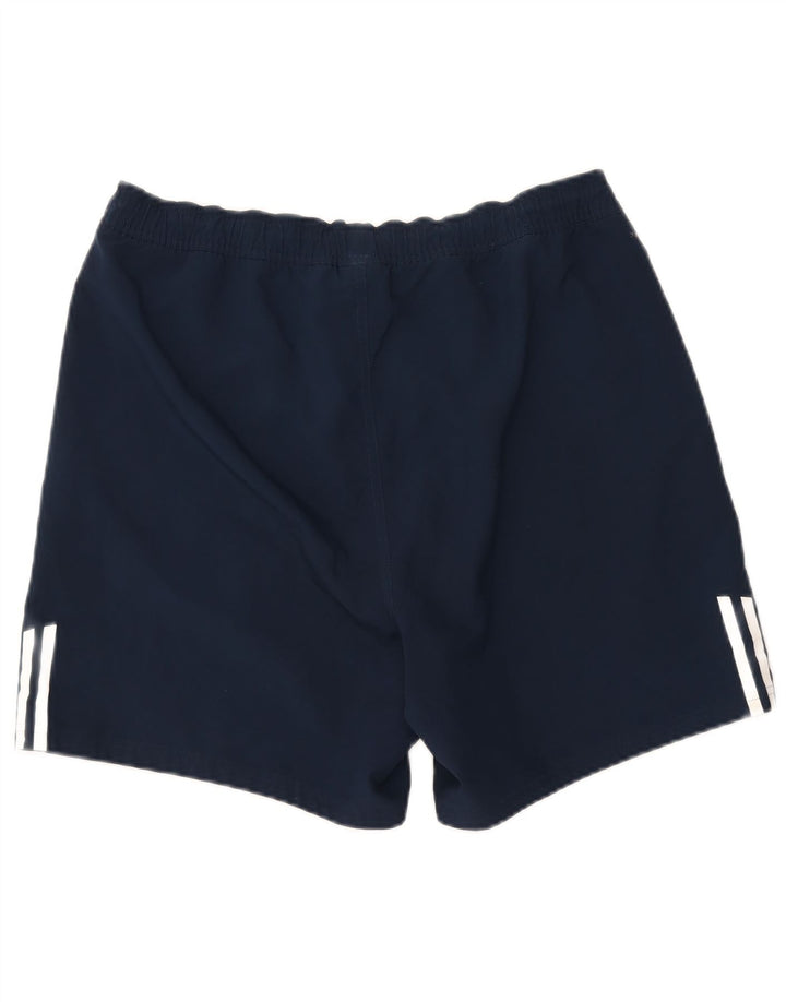 Adidas - Pantalones cortos deportivos para hombre, talla grande, poliéster, color azul marino