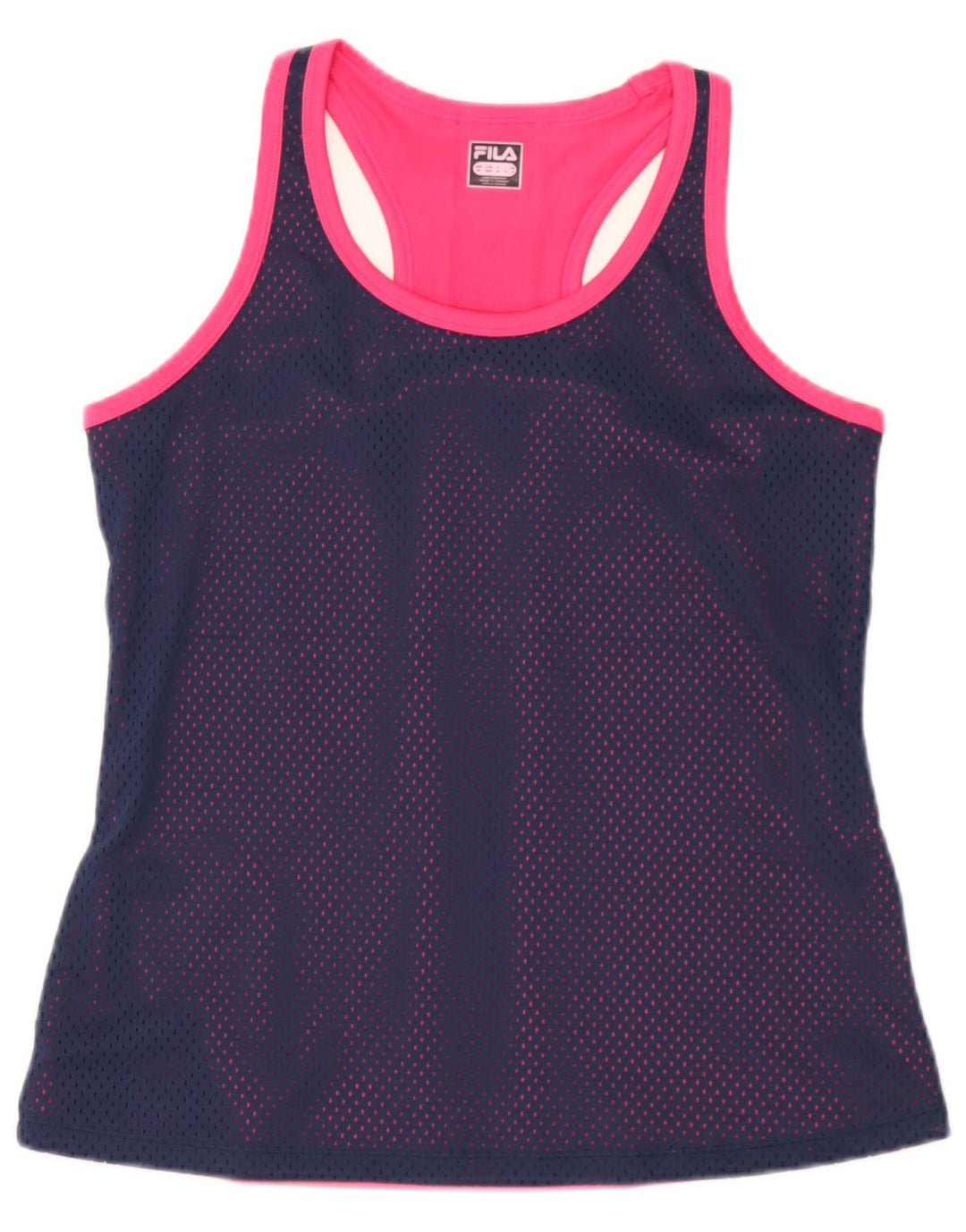 Fila Mujer Graphic Vest Top UK 40 Medio Azul Marino Colorblock Poliéster