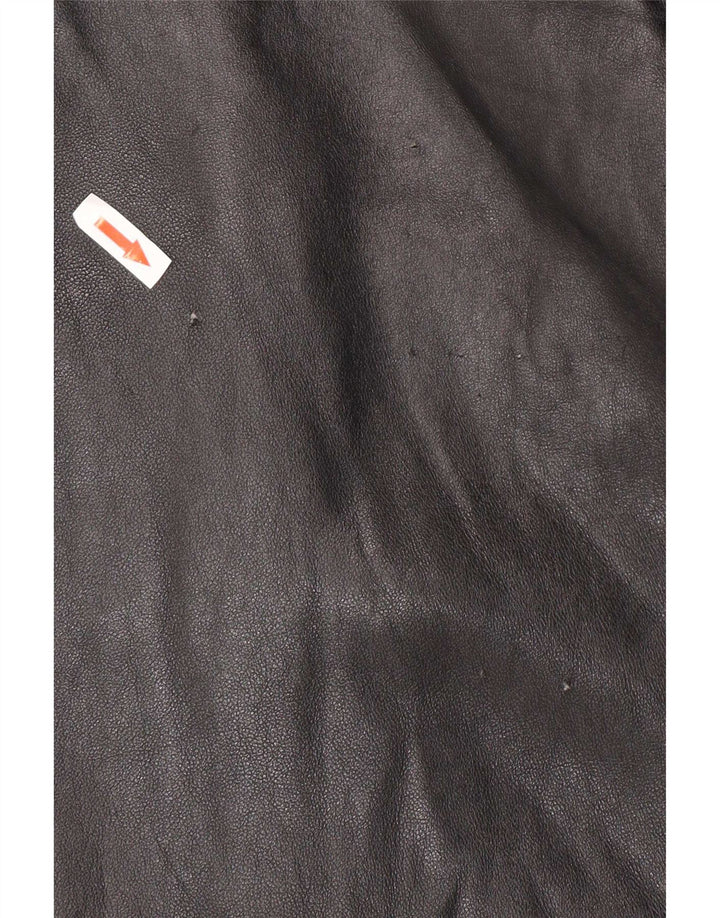 TCM Abrigo de cuero para mujer EU 42/44 Grande Negro