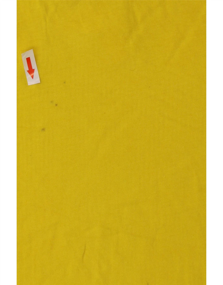 Fila - Camiseta gráfica para hombre, talla pequeña, algodón amarillo