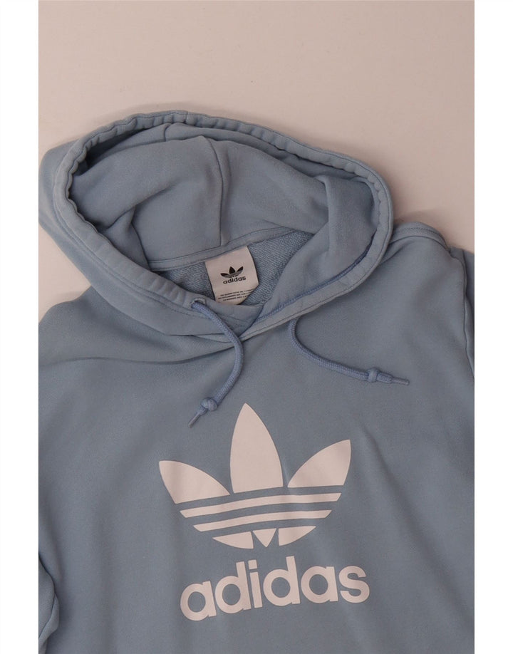 ADIDAS Hombre Graphic Sudadera con capucha Jumper Algodón azul medio