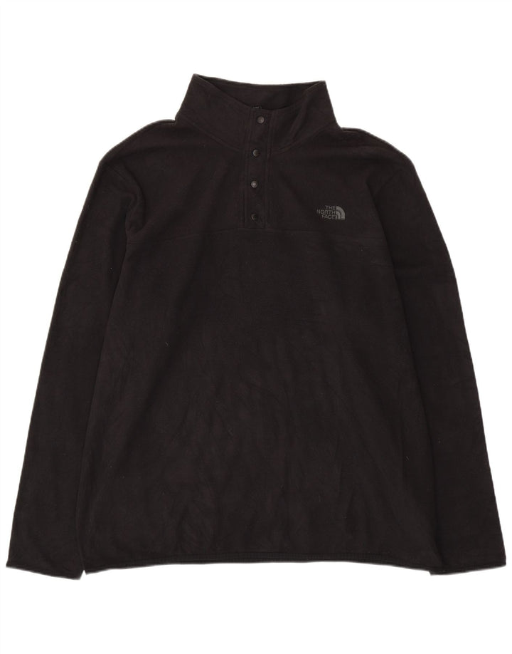THE NORTH FACE Jersey polar con cuello y botones para hombre 2XL Poliéster negro