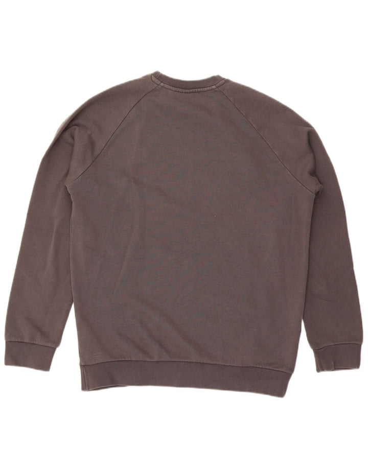 Adidas Hombre Sudadera Jumper Gris Medio Algodón